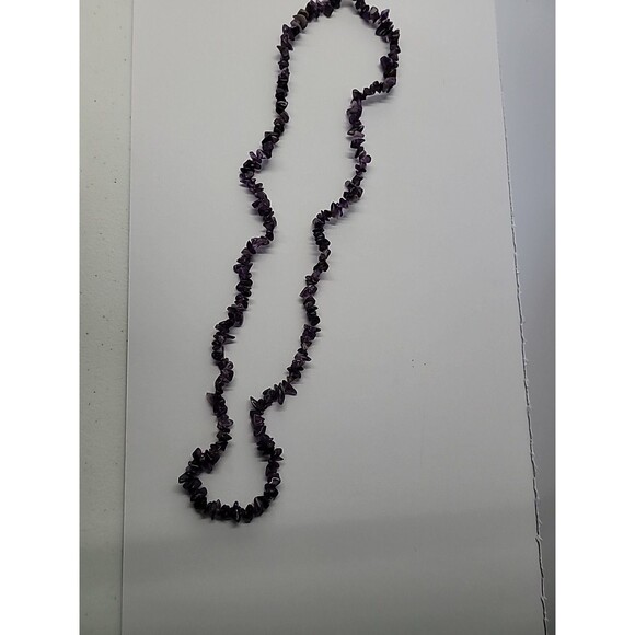 Vintage Premier Designs Purple Stone Chips Beaded Necklace Flapper Opera Jewelry - Picture 10 of 15